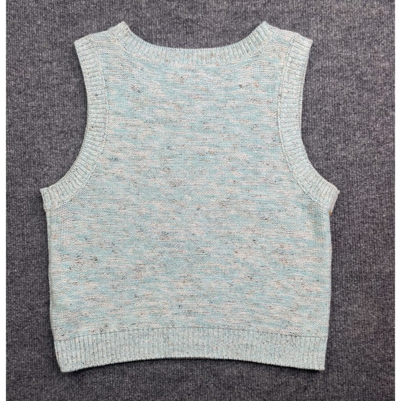 Pilcro Anthropologie Sweater Vest Womens S CrewNeck Green Motif Sunflower Autumn - Picture 4 of 9